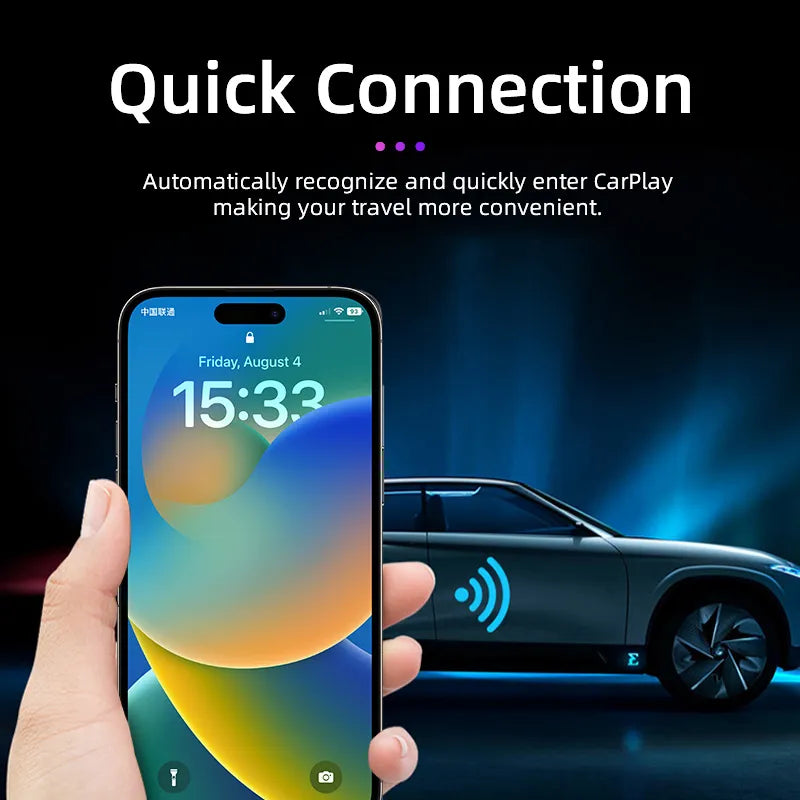 Wireless CarPlay Adapter for Apple iPhone (Wired to Wireless Carplay)