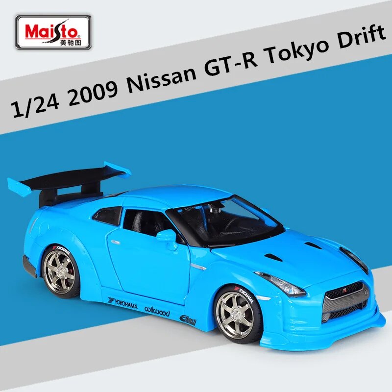 2009 Nissan GTR Tokyo Drift Alloy Sports Car Model Diecast Metal