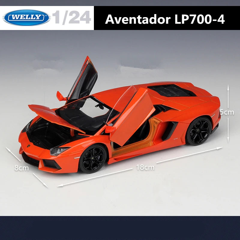 Lamborghini Aventador Car Model Metal