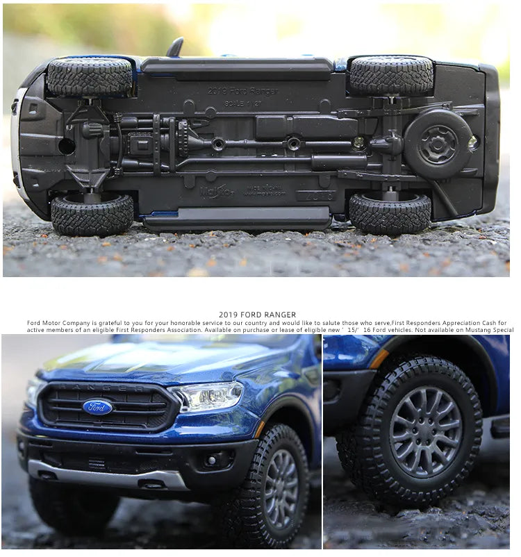 Ford Ranger 2019 Pickup Trucks Alloy Car Model Diecasts Metal