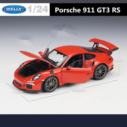 Porsche 911 GT3 RS Car Model Metal